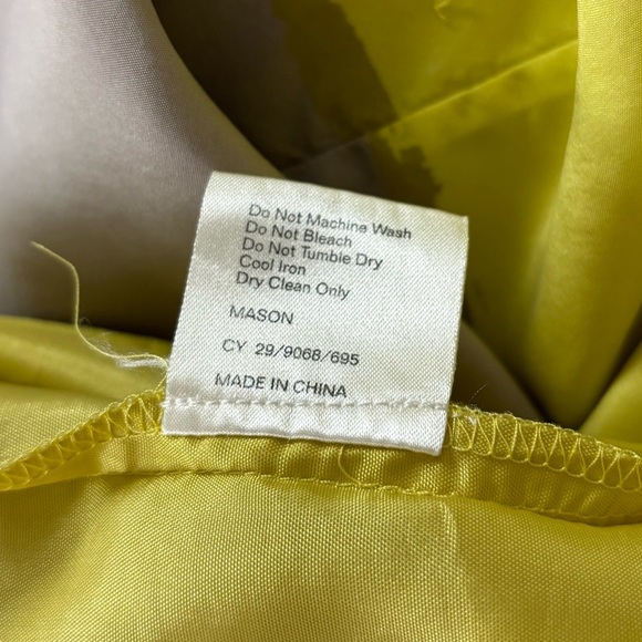 Reiss Strapless Silk Dress in Yellow and Gray Sz 6 - Picture 13 of 15